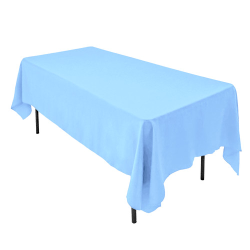 Polyester Rectangular Tablecloth - 60" x 126" - Light Blue