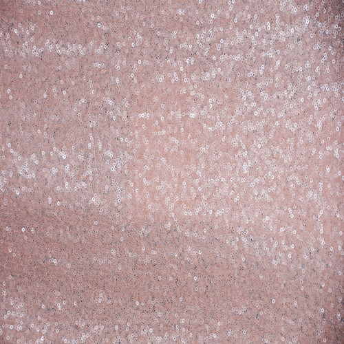 Mini Disc Glitz Sequin Nylon Mesh Fabric - Blush Pink