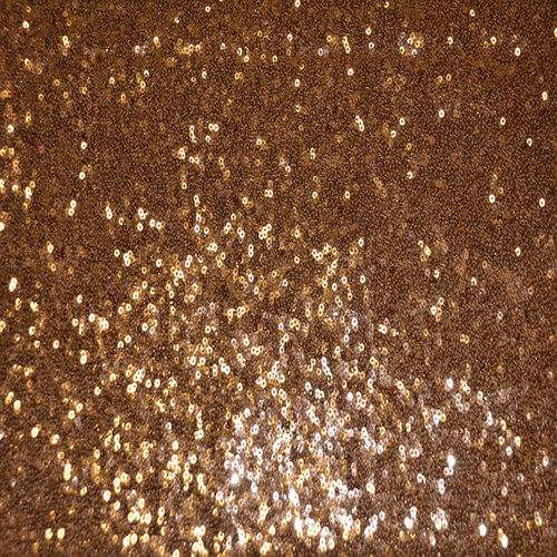 Mini Disc Glitz Sequin Nylon Mesh Fabric - Copper
