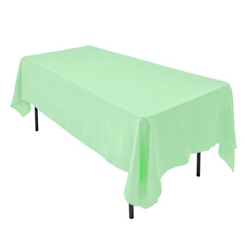 Polyester Rectangular Tablecloth - 60" x 126" - Mint
