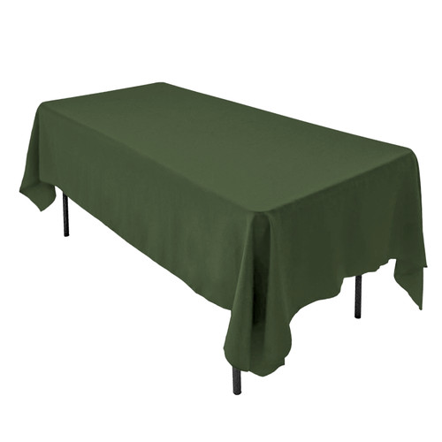 Polyester Rectangular Tablecloth - 60" x 126" - Olive Green