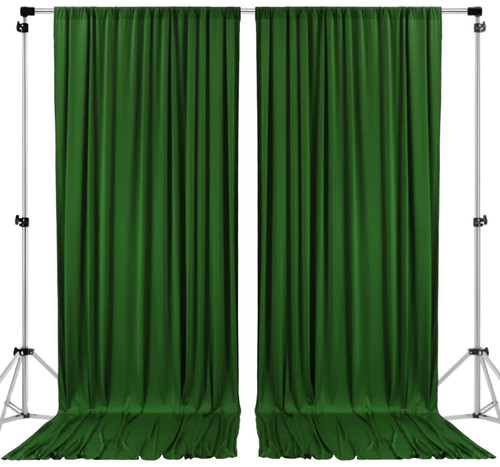 Valley Green - IFR Polyester Backdrop Drapes Curtains Panels with Rod Pockets
