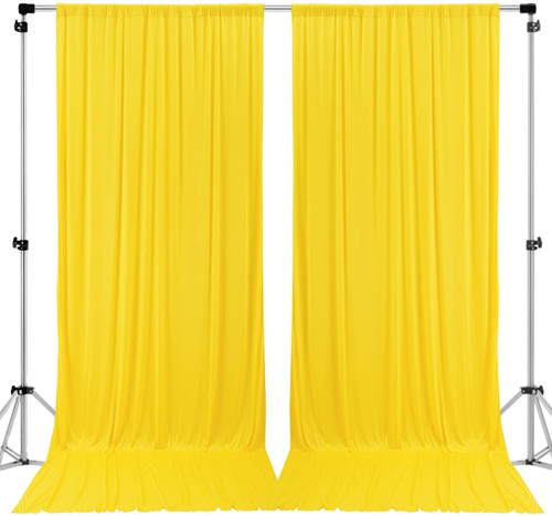 Yellow - IFR Polyester Backdrop Drapes Curtains Panels with Rod Pockets