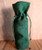 AK-Trading - Pack of 5 - Single Bottle Jute Burlap Wine Bags with Drawstring closure Natural color size 6"W x 15"H x 3.5" Gusset Bottle Wine Carry Bag Eco-friendly Reusable Bag (Hunter Green)