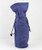 AK-Trading - Pack of 5 - Single Bottle Jute Burlap Wine Bags with Drawstring closure Natural color size 6"W x 15"H x 3.5" Gusset Bottle Wine Carry Bag Eco-friendly Reusable Bag (Navy Blue)