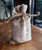 AK-Trading 3" x 5" Linen Favor Pouch Gift Bag with Lace Decor - Pack of 12