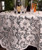 AK-Trading 60-Inch Round Ivory Floral Lace Crochet Tablecloth Overlay Table Cover