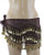 AK-Trading Chiffon Dangling Belly Dance Hip Scarf - Brown with Gold Coins