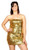 AK-Trading Exotic Glitzy Sequin Stretch Sequin Tube Dress (Gold)