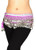 AK-Trading Multi-Row 258 Silver Coins Velvet Belly Dance Hip Scarf - Medium Purple