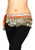 AK-Trading Multi-Row 258 Silver Coins Velvet Belly Dance Hip Scarf - Orange