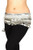 AK-Trading Multi-Row 258 Silver Coins Velvet Belly Dance Hip Scarf White