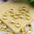 AK-Trading Pack of 100pcs 6MM GOLD Round Dome Metal Studs Spots Nailheads Fastners