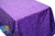 AK-Trading PURPLE Sequin Rectangular Tablecloth, Rain Drops Sequin Taffeta Fabric Sequin Table Cover- PURPLE