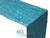AK-Trading Sequin Runner, 12x72 Inch Rain Drops Sequin Taffeta Fabric Sequin Runner (Turquoise)
