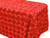 AK-Trading Tablecloth 54 x 120-Inch Rectangular Rose Grandiose Rosette Tablecloth Tablecover (Red)