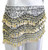 Belly Dance Dancing Animal Print Hip Scarf - White Leopard with Gold Coins