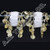 Belly Dance Dancing Arm Cuffs Bracelet - WHITE/GOLD (PAIR)