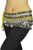 Belly Dancing "Gemstone" Velvet Hip Scarf Skirt Wrap - Yellow/silver