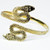 Belly Dancing Fashion Trendy Double Snake Arm Cuff - Gold