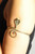 Belly Dancing Fashion Trendy Single Snake Arm Band Cuff - Gold
