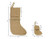 Burlap Jute Christmas Stocking - Select from 2 Sizes (6"x5")
