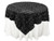 Grandiose Rose Deisgn Rosette Table Overlay Table Cover - Black (96x96)