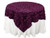 Grandiose Rose Design Rosette Table Overlay Table Cover - Eggplant (72x72)