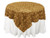 Grandiose Rose Design Rosette Table Overlay Table Cover - Gold (84x84)