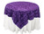 Grandiose Rose Design Rosette Table Overlay Table Cover - Purple (72x72)