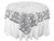 Grandiose Rose Design Rosette Table Overlay Table Cover - Silver (96x96)