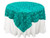 Grandiose Rose Design Rosette Table Overlay Table Cover - Turquoise (84x84)