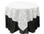 Grandiose Rose Design Rosette Table Overlay Table Cover - White (72x72)