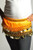 Kids Belly Dance Zumba Hip Scarf with Coins & Beads - Orange/Gold