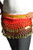 Kids Belly Dance Zumba Hip Scarf with Coins & Beads - Red/Gold