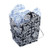 Mini Damask Print Pet Take-out Gift Favor Boxes, Pack of 12 (2.75" x 2" x 2.5", Black/White)