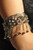 Pearl Belly Dance Exotic Fashion Mesh Arm Cuff with Bells - SILVER