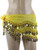 PEARL Belly Dance Hip Scarf, Hip Shakers Belly Dancing Skirt Coin Sash Costume with Gold Coins - Yellow