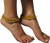 Pearl Pair of Belly Dance Exotic Fashion Bell Anklet - Gold (2pc)