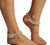 Pearl Pair of Belly Dance Exotic Fashion Bell Anklet - Silver (2pc)