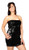 Pearl Women's Exotic Sexy Sparkly Sequin Tube Dress - BLACK