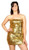 Pearl Women's Exotic Sexy Sparkly Sequin Tube Dress - GOLD