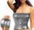 Pearl Women's Exotic Sexy Sparkly Sequin Tube Top or Skirt - SILVER