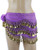 Plus Size Belly Dancing Hip Scarf - Dark Purple/Gold