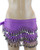 Plus Size Belly Dancing Hip Scarf - Dark Purple/Silver