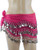 Plus Size Belly Dancing Hip Scarf - Fuchsia/Silver