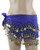 Plus Size Belly Dancing Hip Scarf - Royal Blue with Gold Coins