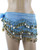Plus Size Belly Dancing Hip Scarf - Turquoise/Gold