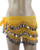 Plus Size Belly Dancing Hip Scarf - Yellow/Silver