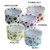 Polka Dot Print Plastic Mini Round Containers Set of 6 (Chocolate)